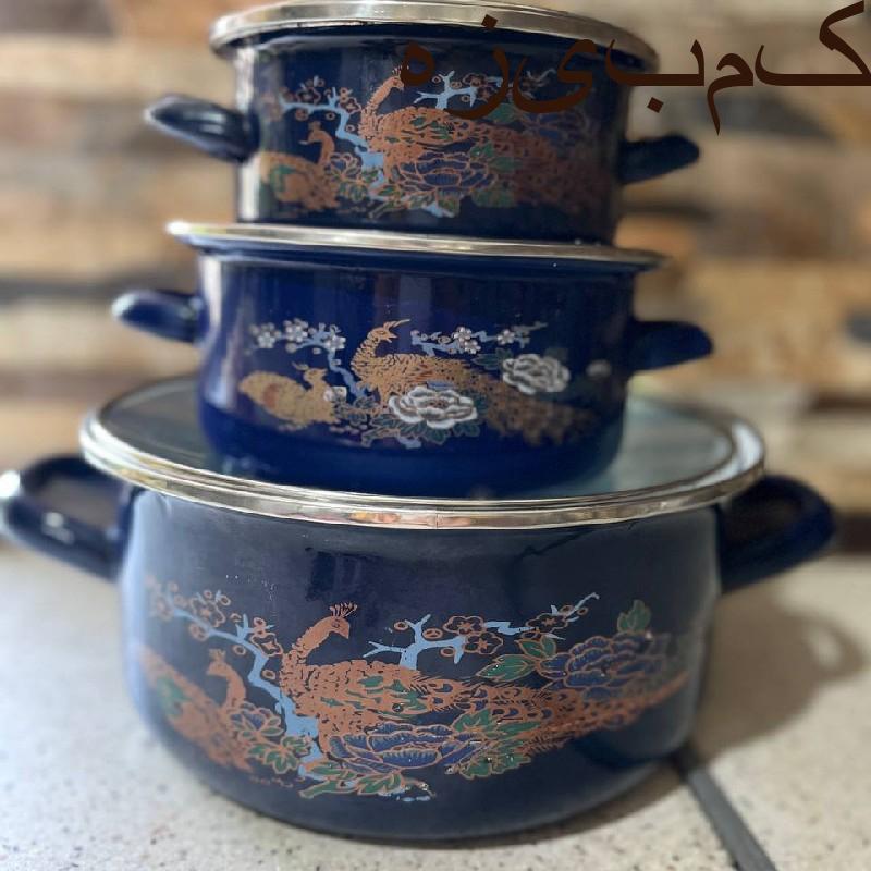 سه قابلمه لعاب اصل با درب