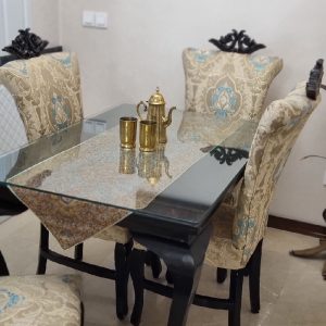 مبل ۹نفره تمام چوب ،پارچه یزد،۲عسلی ومیزوسط وناهارخوری۴نفره