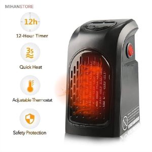 هیتر برقی فن دار Handy Heaterقابلیت اتصال مستقیم به پریز برق شهری بدون نیاز به کابل