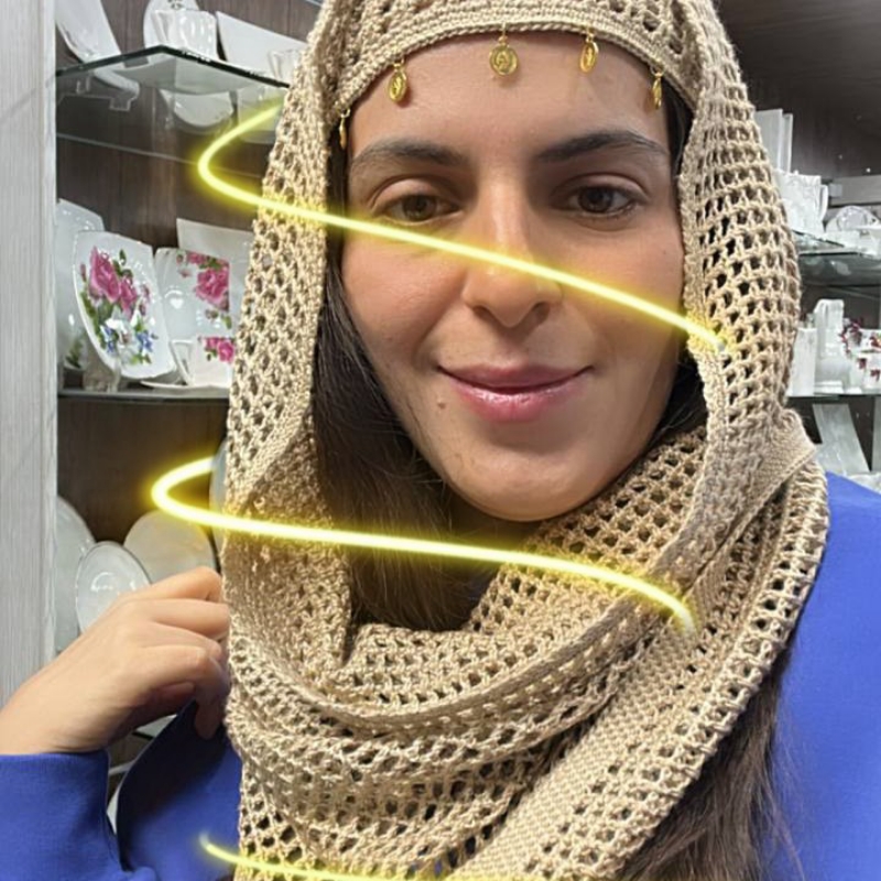 شال و کلاه تور بافی نخ