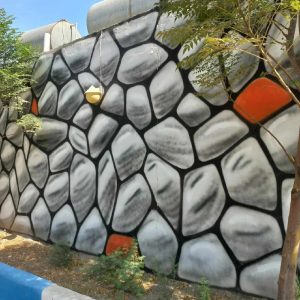 نقاشی باغچه ویلا قرچک