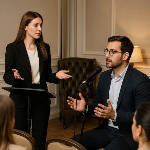 اموزش فن‌بیان صداسازی لهجه بداهه گویی مذاکره آواز