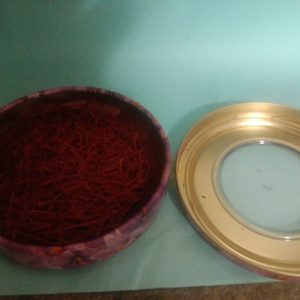 زعفران کادویی و صادراتی خاتم سرگل طرح گل زعفران