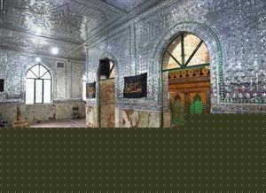 یک قطعه قبر دو طبقه در ضریح امامزاده جعفر کن داخل ضریح کنار حرم امامزاده جعفر
