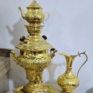 آیینه کنسول وسماور برنجی