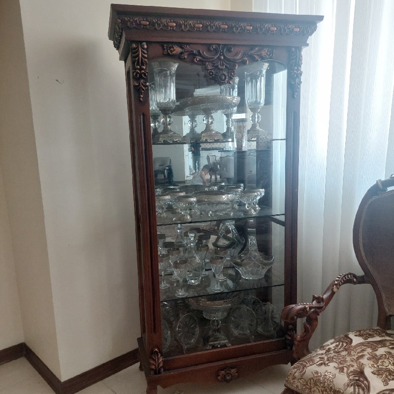 بوفه ویترین ۴ طبقه پشت آینه