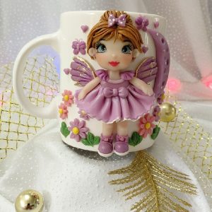 ماگ عروسکی دست‌ساز | آویز آینه /خاص و سفارشی | هدیه متفاوت 🎁